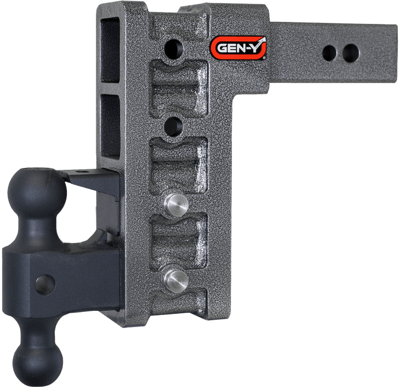 Gen-Y Mega Duty 2.5in Shank 9in Drop 3.5K TW 32K Hitch w/GH-0161 Dual-Ball/Pintle Lock
