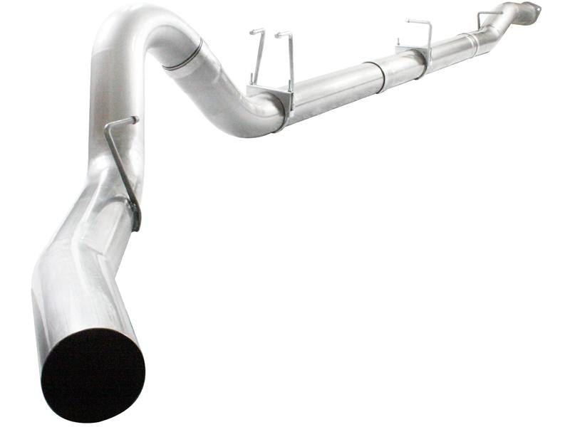 aFe ATLAS 5in DPF-Back Alum Steel Exhaust System w/Black Tip 2017 Ford Diesel Trucks V8-6.7L (td)