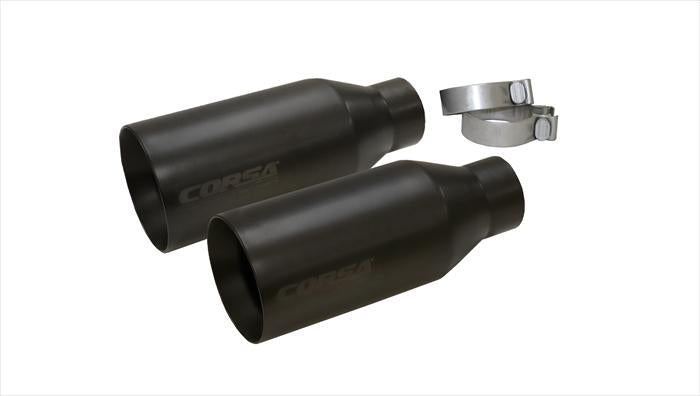 Corsa 2017-2020 Ford F-150 Raptor 3in Inlet / 5in Outlet Black Cerakote Tip Kit (For Corsa Exh Only)