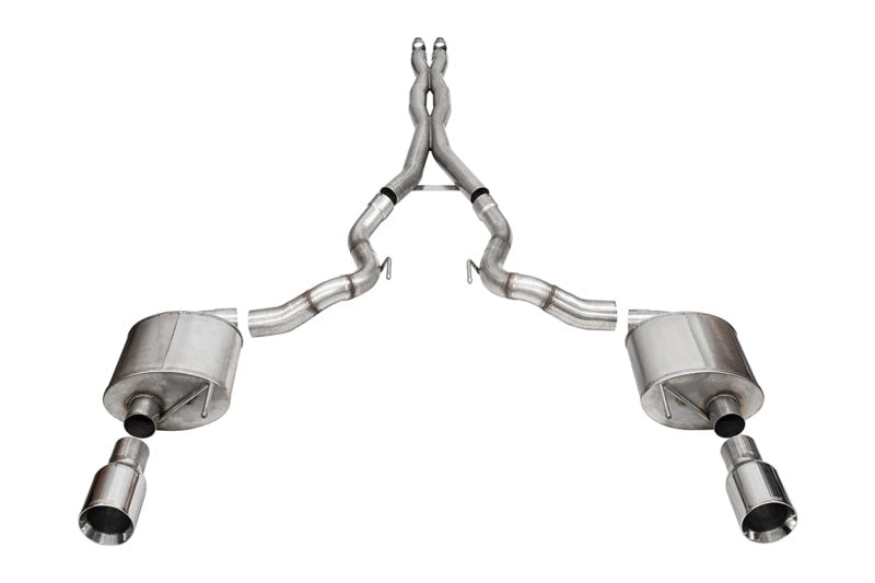 Corsa 24-25 Ford Mustang GT Xtreme 3in Cat-Back Dual Rear Exhaust w/4.5in Straight-Cut Polish Tips