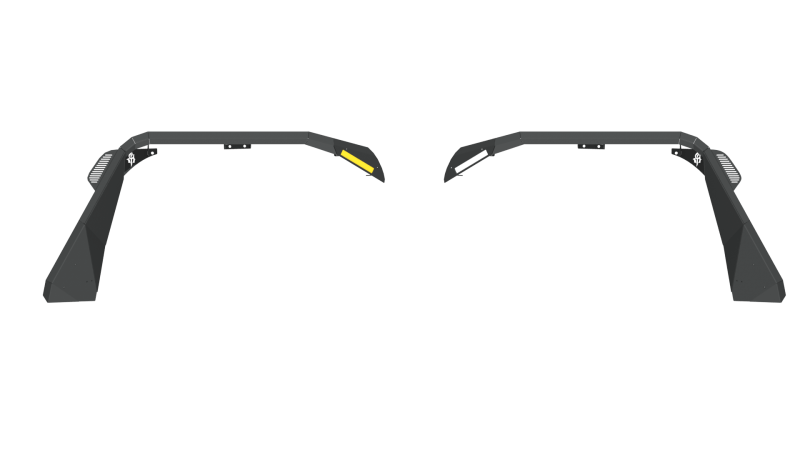 Road Armor 18-20 Jeep Wrangler JL Stealth Front Fender Flare w/Switchback LED DRL - Tex Blk