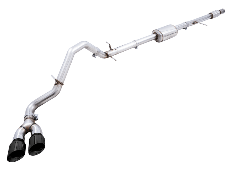 AWE Tuning 4th Gen GM 1500 5.3L 0FG Cat-Back Dual Side Exit (Flat Bumper) - Diamond Tips
