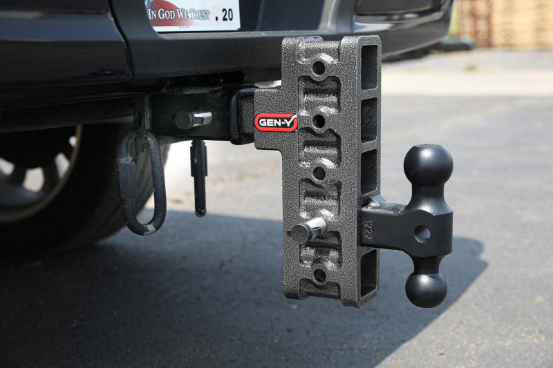 Gen-Y Mega Duty 2in Shank 5in Offset Drop 2K TW 16K Hitch w/GH-051 Dual-Ball/GH-032 Pintle Lock