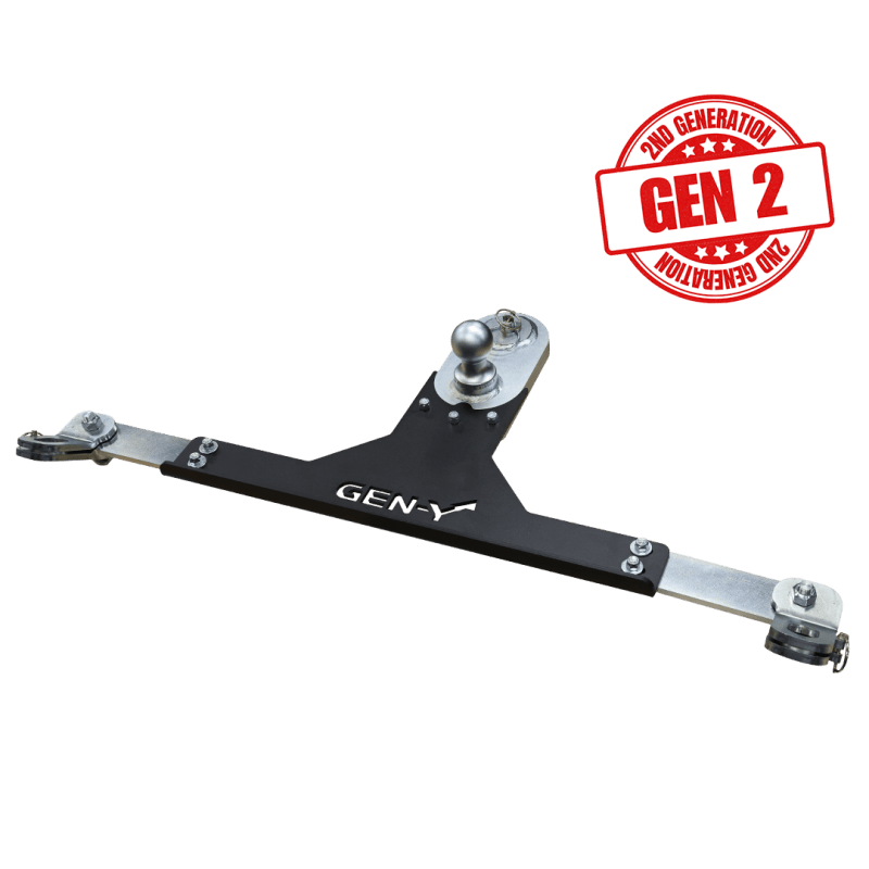 Gen-Y Dodge/RAM GoosePuck II 5in Offset Ball Puck Mount & 25K Towing w/Safety Chain Anchors