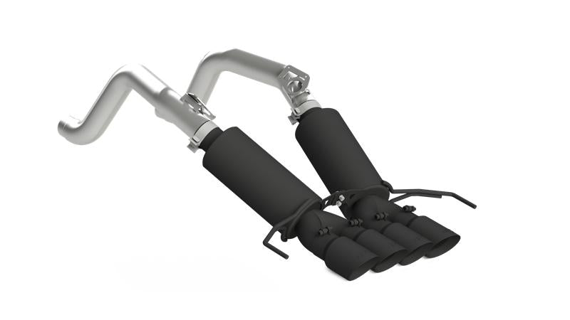 MBRP 14-19 Chevy Corvette V8 6.2L 3in Black Dual Cat Back w/ 4in Quad Dual Wall Tips