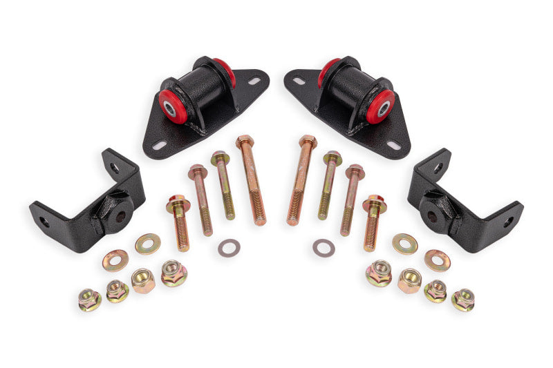 BMR Suspension 14-19 Chevrolet Corvette Motor Mount Kit - Black Hammertone