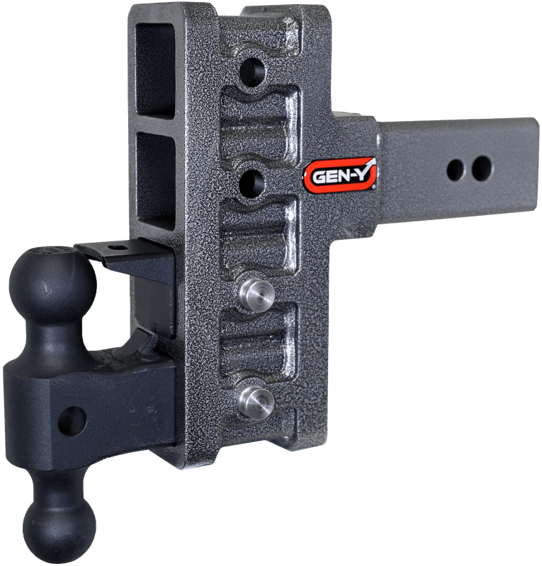 Gen-Y Mega Duty 3in Shank 6in Offset Drop 32K Hitch w/GH-0161 Dual-Ball/GH-0162 Pintle Lock