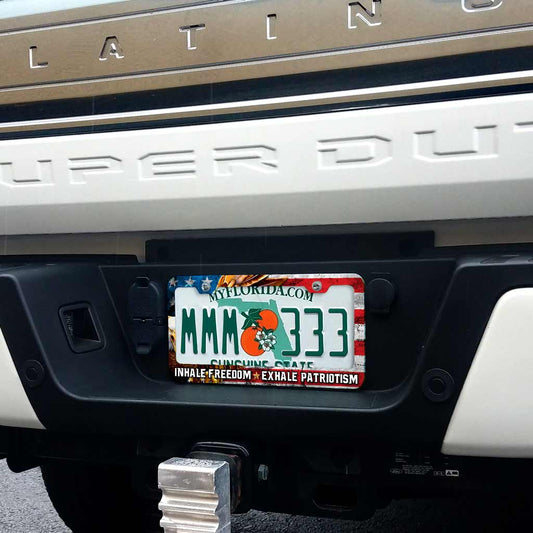 Inhale Freedom License Plate Frame