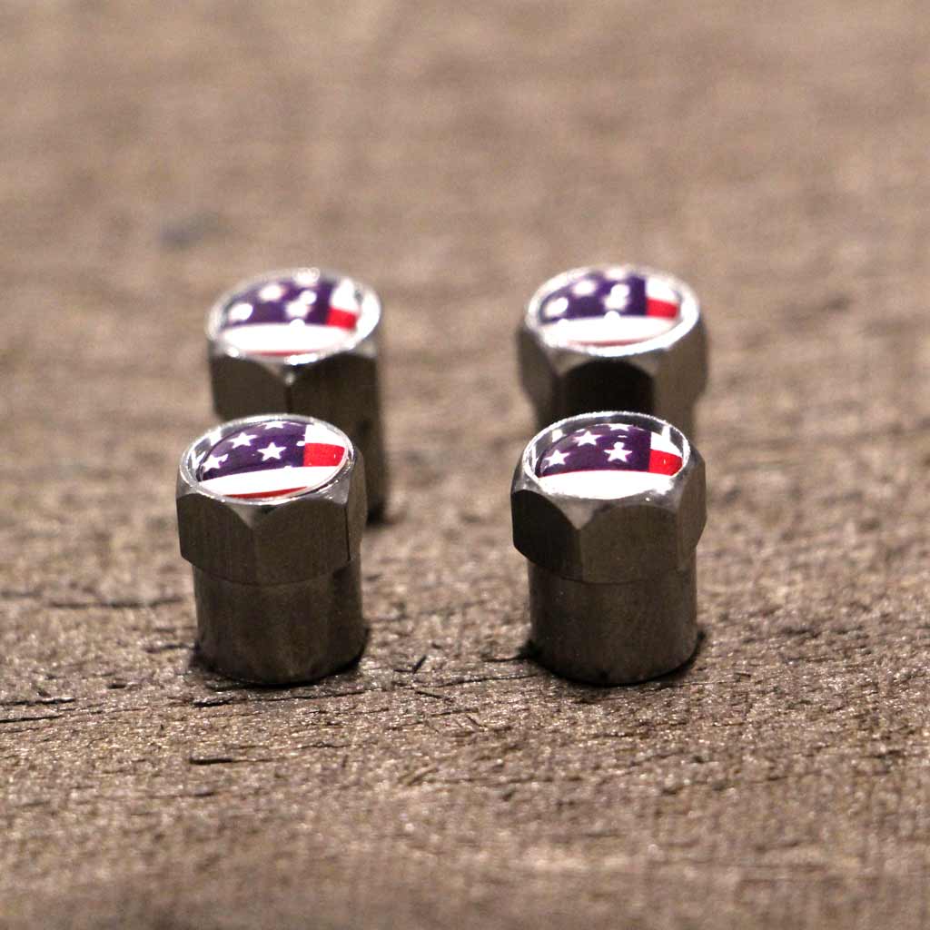 American Flag Tire Valve Caps